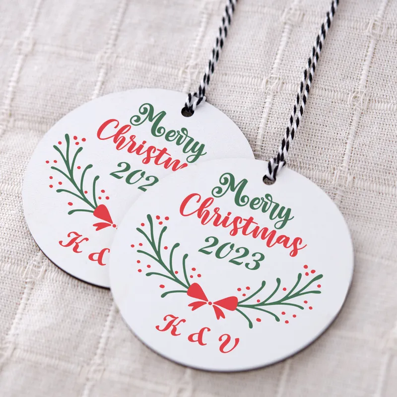 Personalised Initial MDF Christmas Tree Ornament