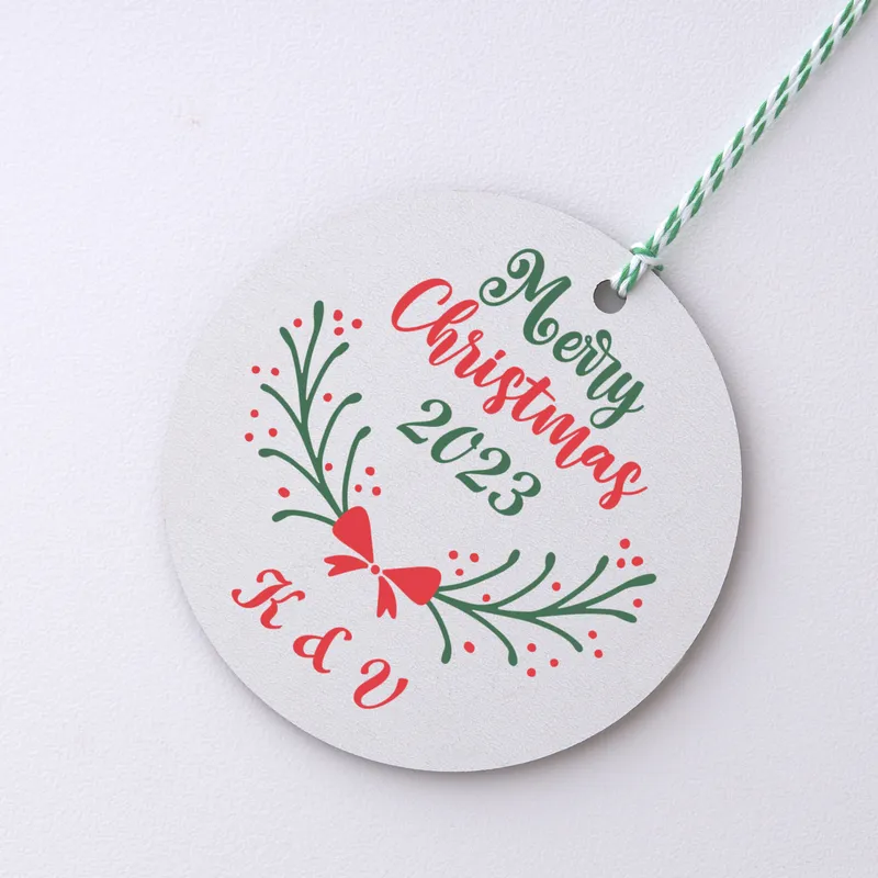 Personalised Initial MDF Christmas Tree Ornament