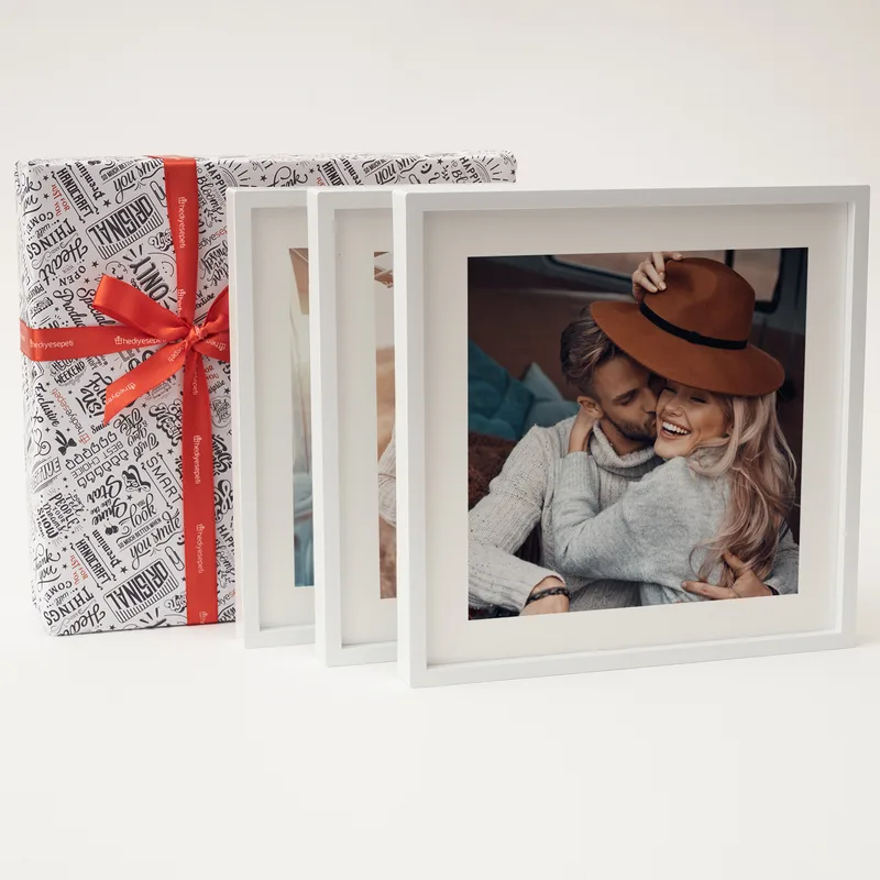 Personalised Photo Adhesive Wall Frame - 3 Piece Decorative Frame
