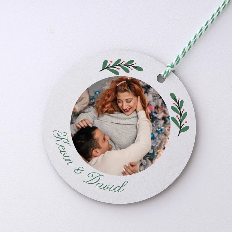Personalised Photo Printed MDF Tree Ornament