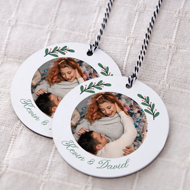 Personalised Photo Printed MDF Tree Ornament