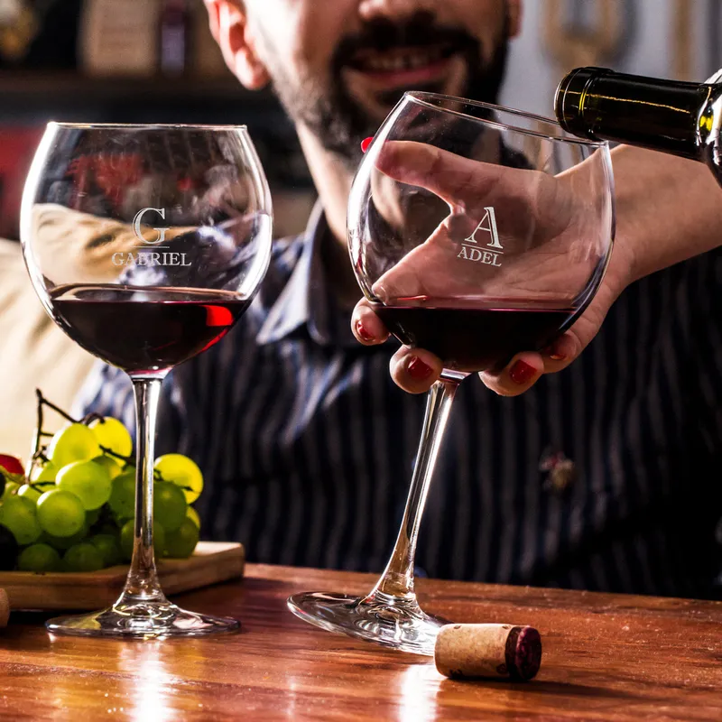 Personalised Piedmont Wine Glass Set for Special Occasions