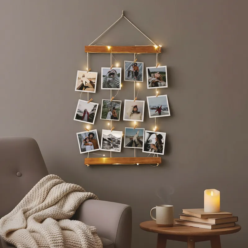 Personalised Polaroid Photo Light Panel 4x4 for Home Decor