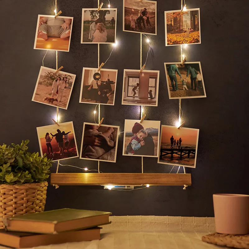 Personalised Polaroid Photo Light Panel 4x4 for Home Decor