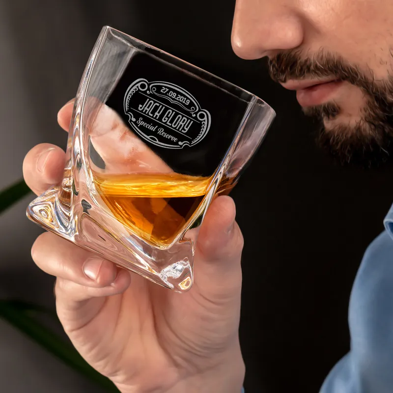Personalised Whiskey Glass Set for Men - Ideal for Father's Day
