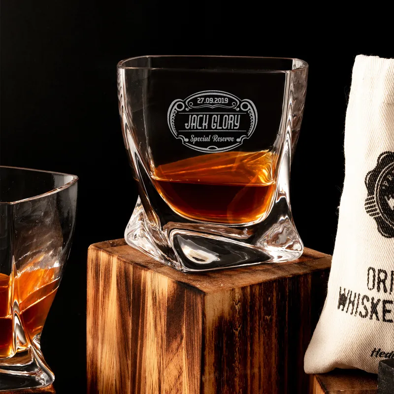 Personalised Whiskey Glass Set for Men - Ideal for Father's Day