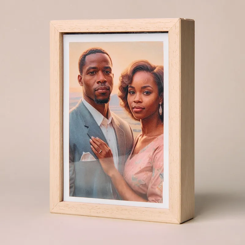 Personalized 30-Photo Desktop Memory Box for Loved Ones
