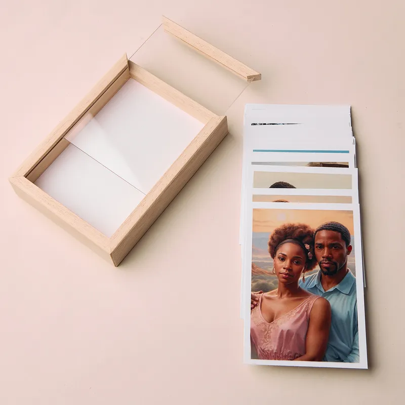 Personalized 30-Photo Desktop Memory Box for Loved Ones