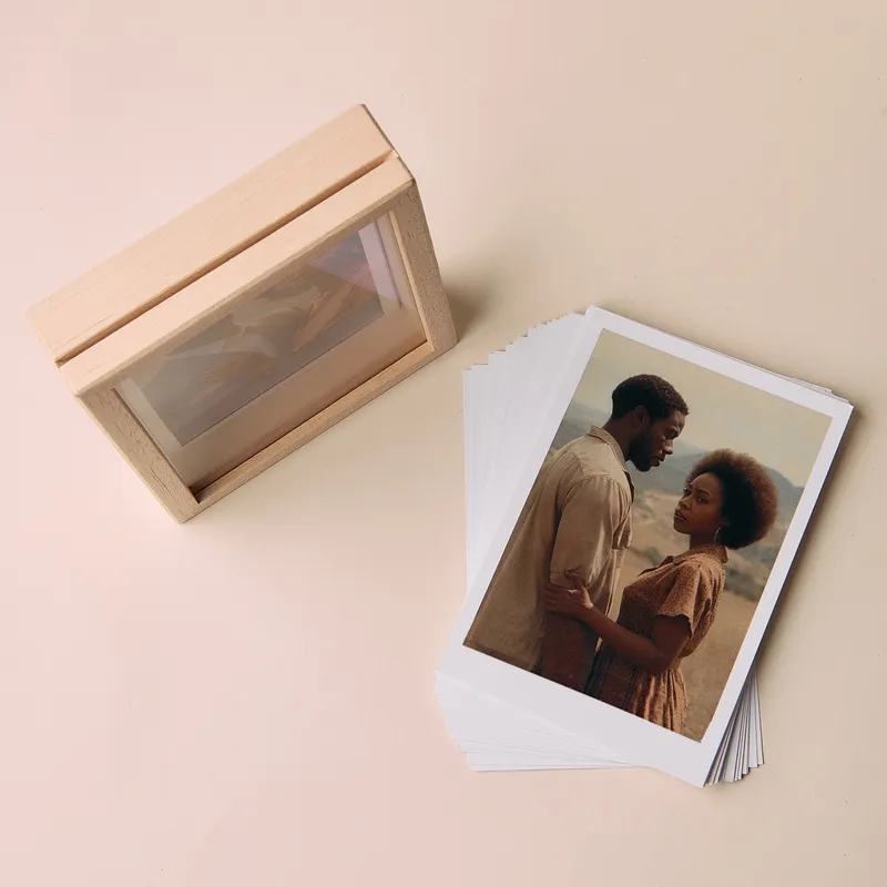 Personalized 30-Photo Desktop Memory Box for Loved Ones