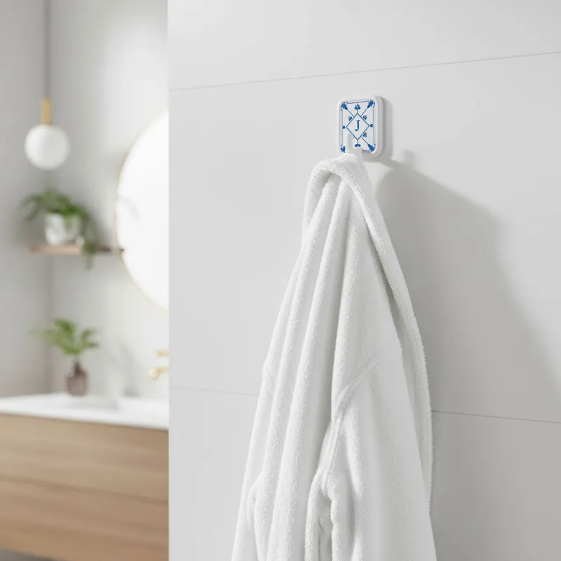 Personalized 3 Hook Towel Holder Set for Bathroom