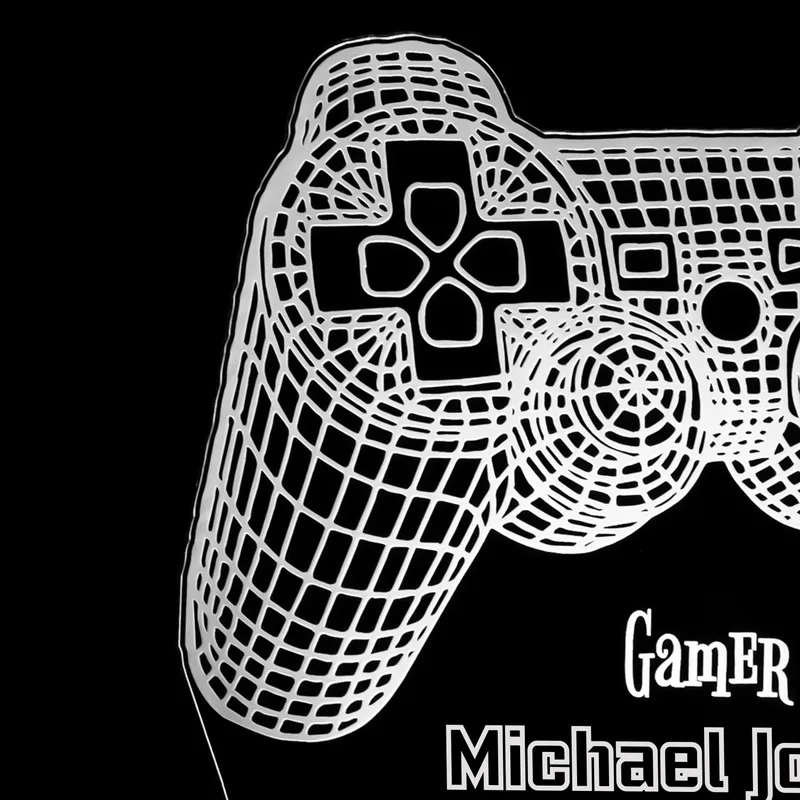 Personalized 3D LED Lamp for Gamers with Controller Design