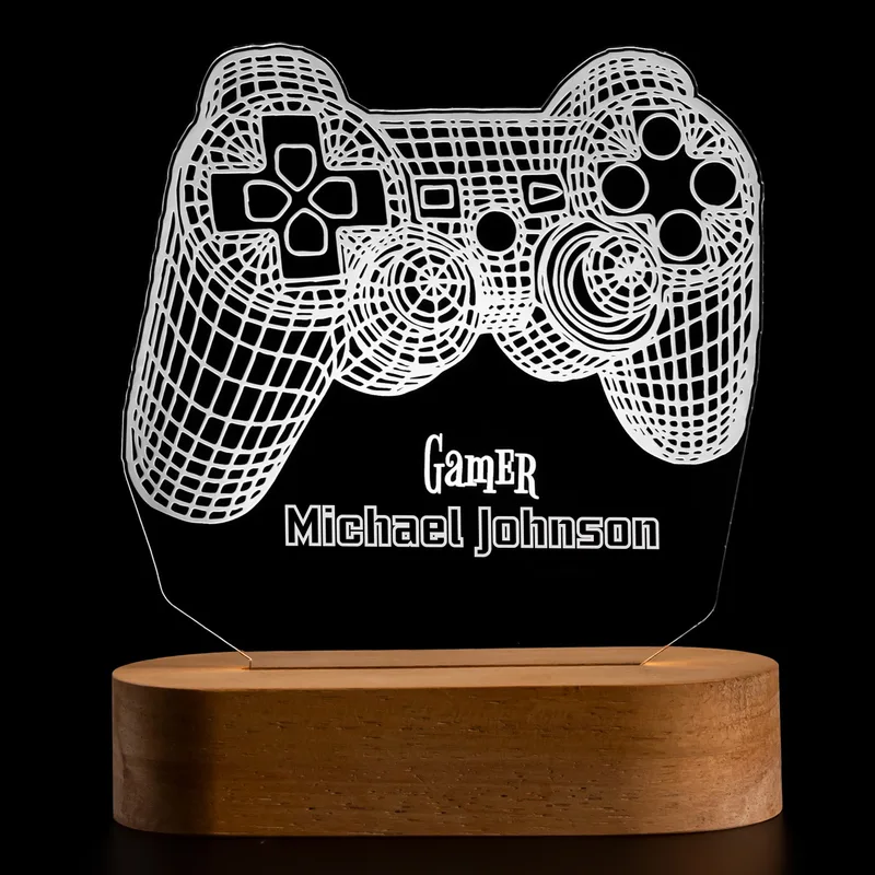 Personalized 3D LED Lamp for Gamers with Controller Design