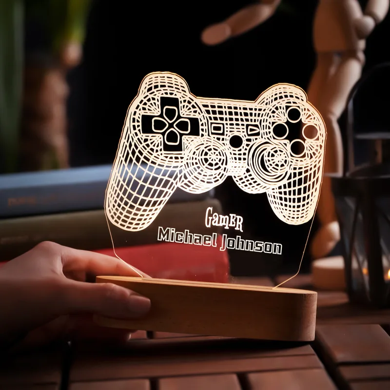 Personalized 3D LED Lamp for Gamers with Controller Design