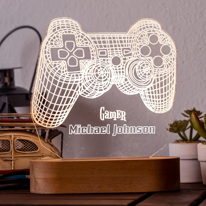 Personalized 3D LED Lamp for Gamers with Controller Design