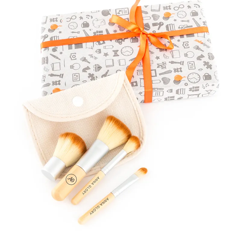 Personalized 4 Makeup Brush Set