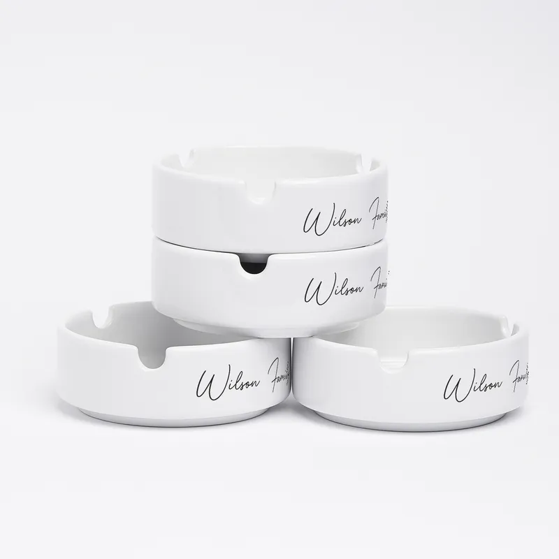 Personalised 4-Piece Ashtray Set for Family Name