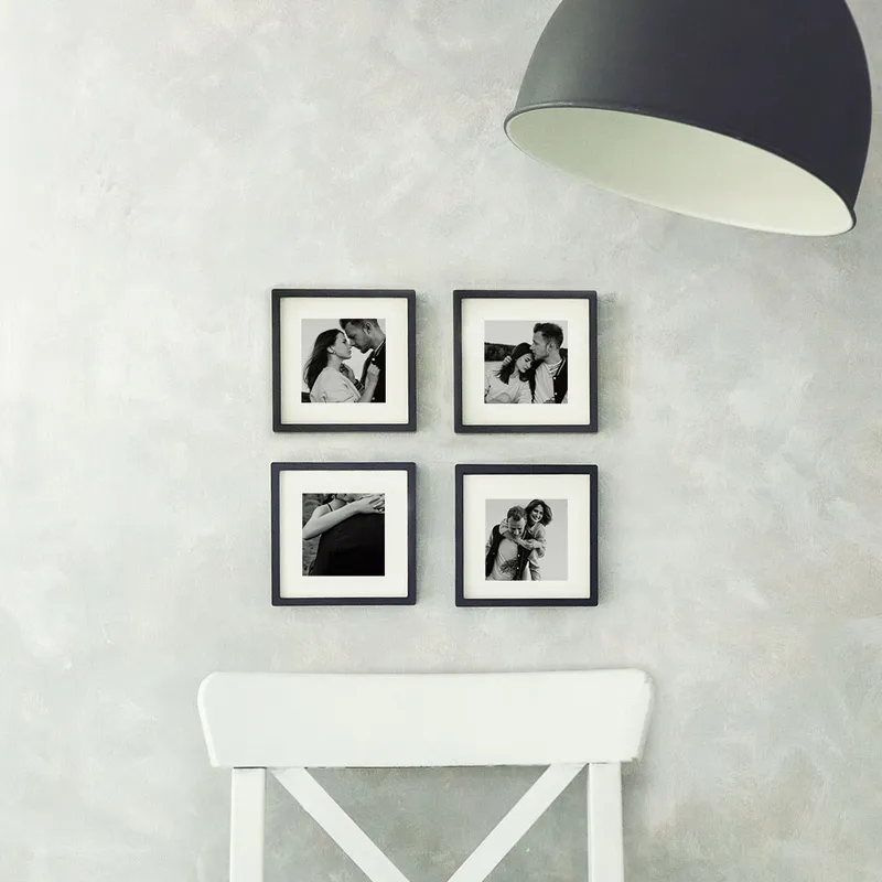 Personalised 4-Piece Self-Adhesive Photo Frame Set