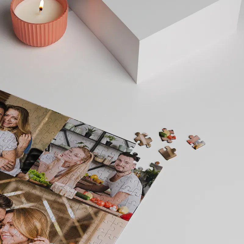 Personalized 500 Piece 5 Photo Collage Puzzle - Without Box