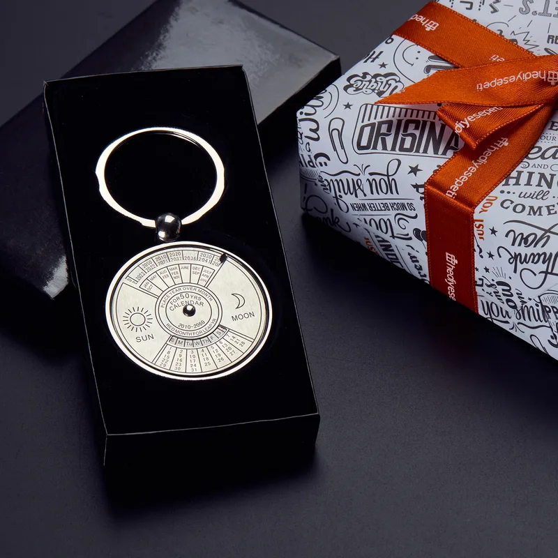 Personalized 50 Years Calendar Key Chain