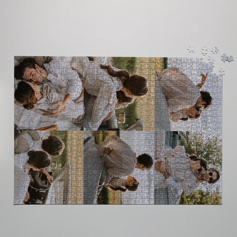 Personalized 6 Photo Collage 1000 Piece Puzzle - Without Box