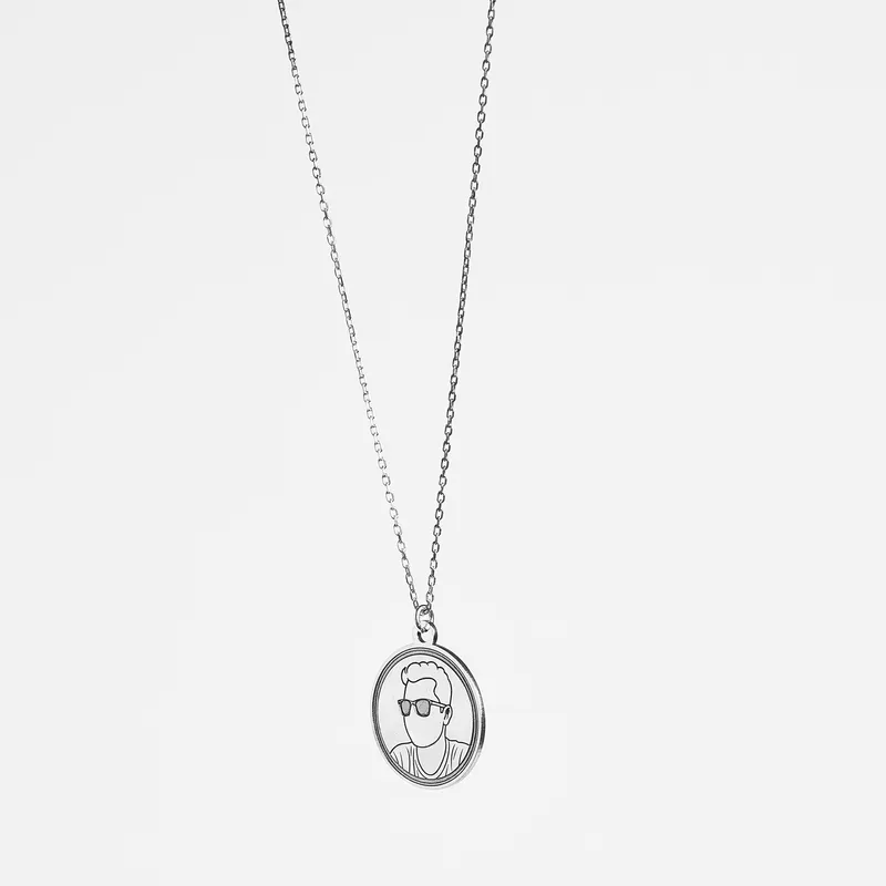 Personalized 925 Sterling Silver Drawing Necklace