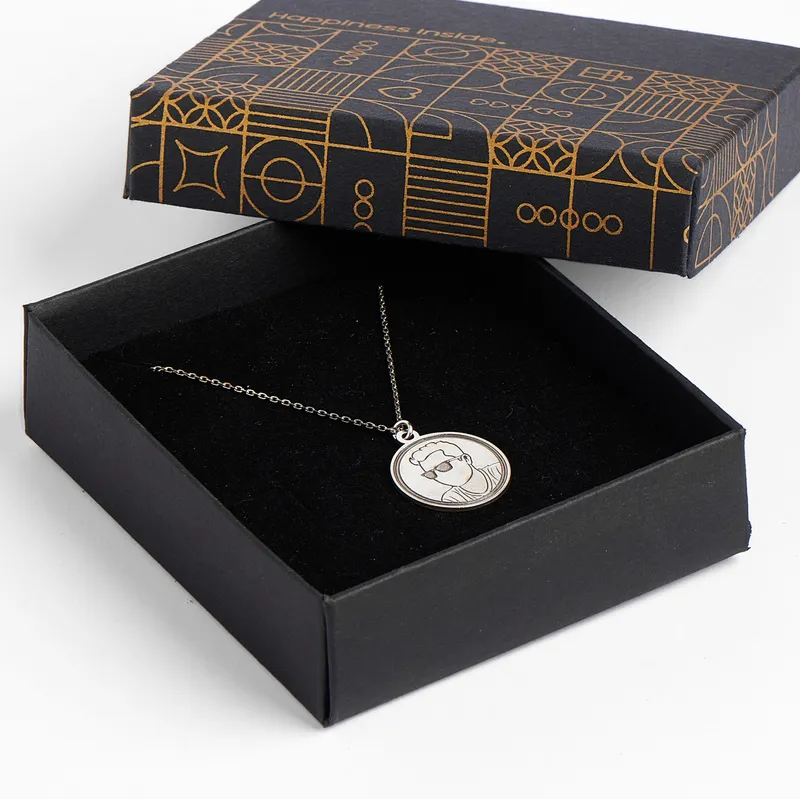 Personalized 925 Sterling Silver Drawing Necklace