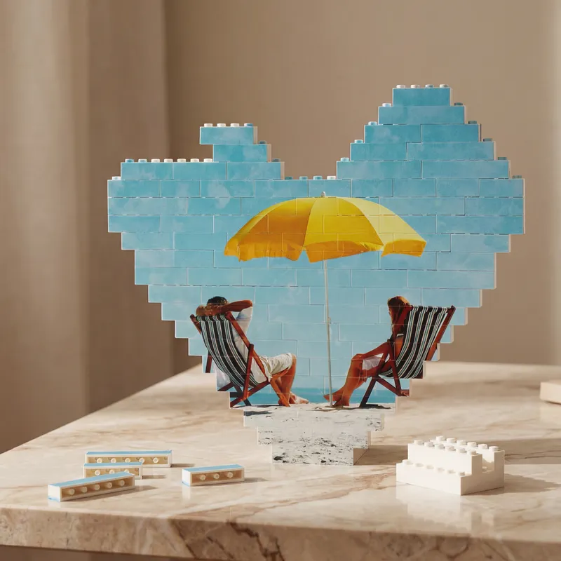 Personalised Heart-Shaped Photo Puzzle - 96 Pieces