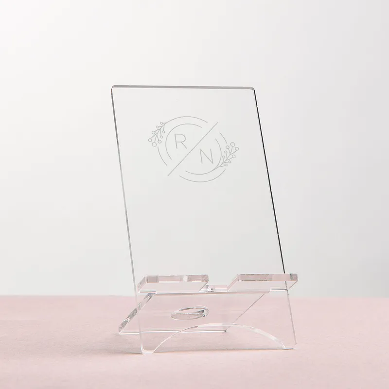 Personalized Acrylic Cell Phone Stand for Desk