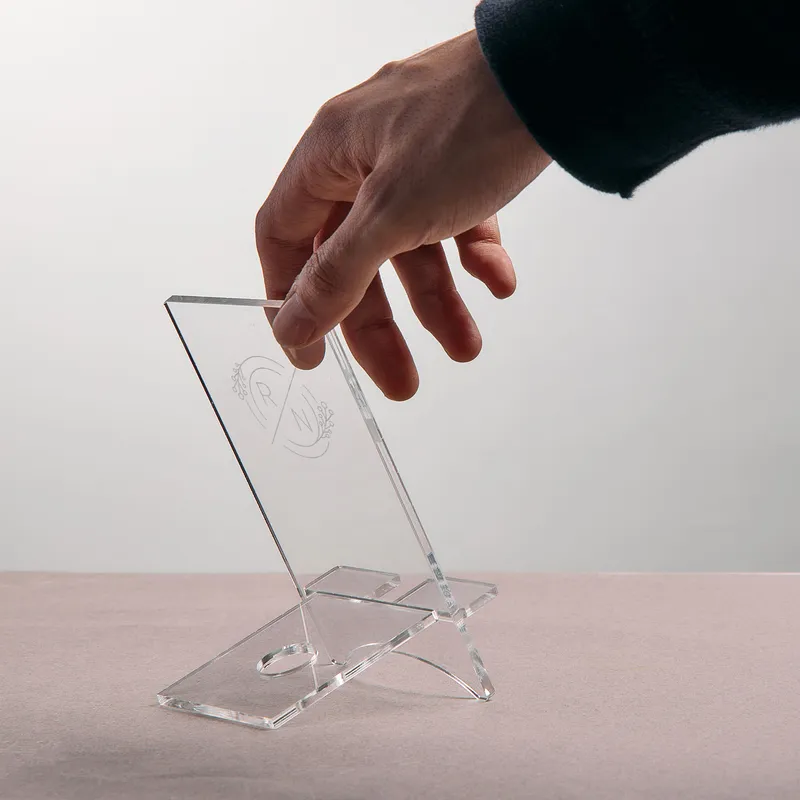 Personalized Acrylic Cell Phone Stand for Desk
