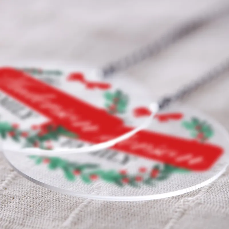 Personalized Acrylic Ornament - Pine Tree Design