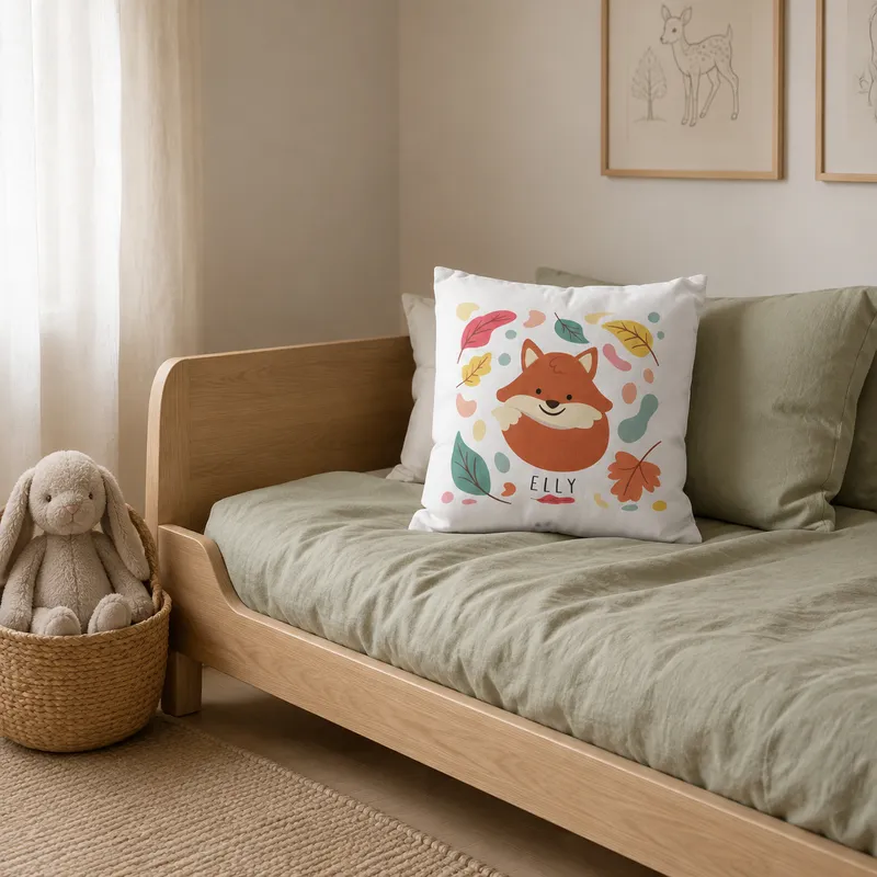 Personalised Fox Cushion for Children – Perfect Gift Idea