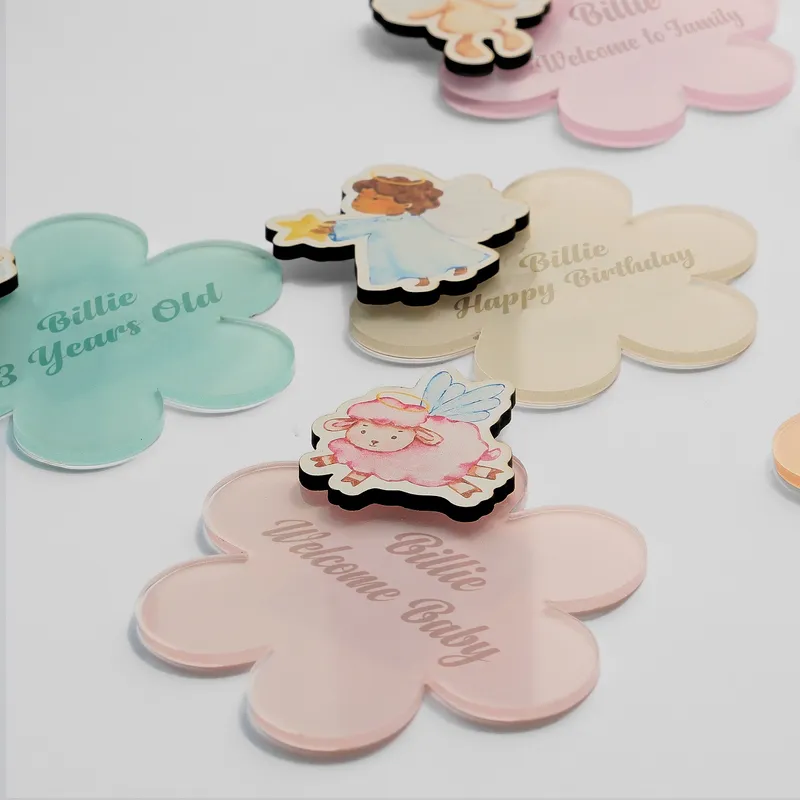 Personalized Angel Themed Baby Keepsake Magnets