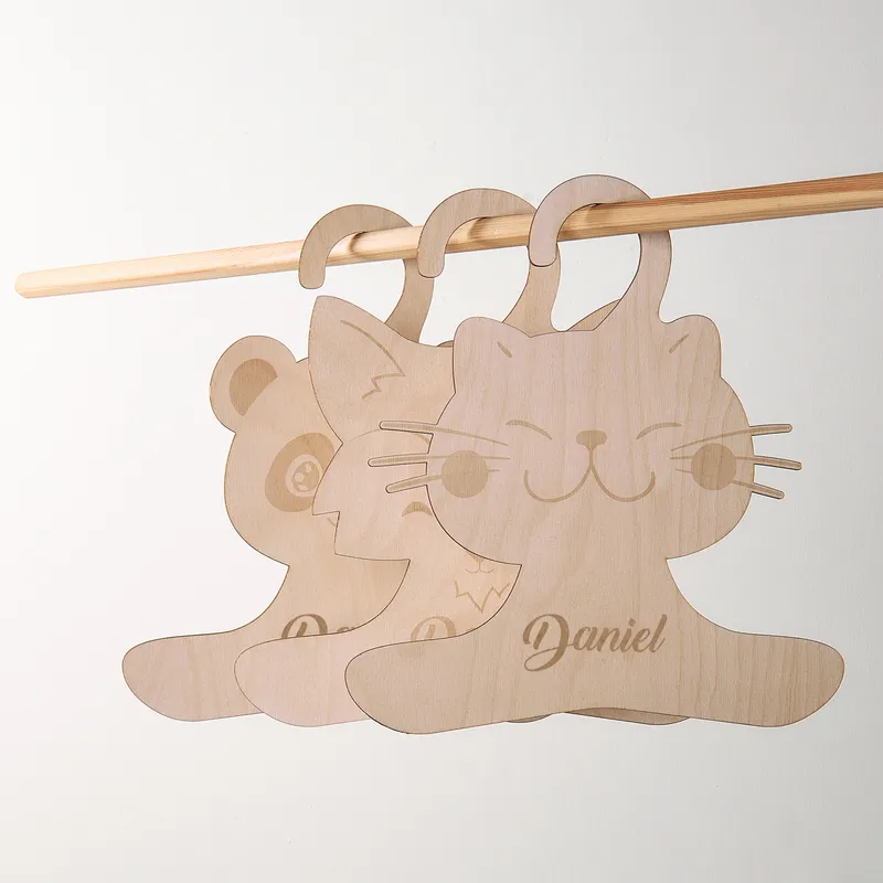 Personalized Animal Clothes Hangers for Baby