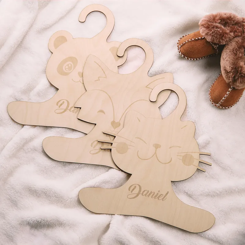 Personalized Animal Clothes Hangers for Baby