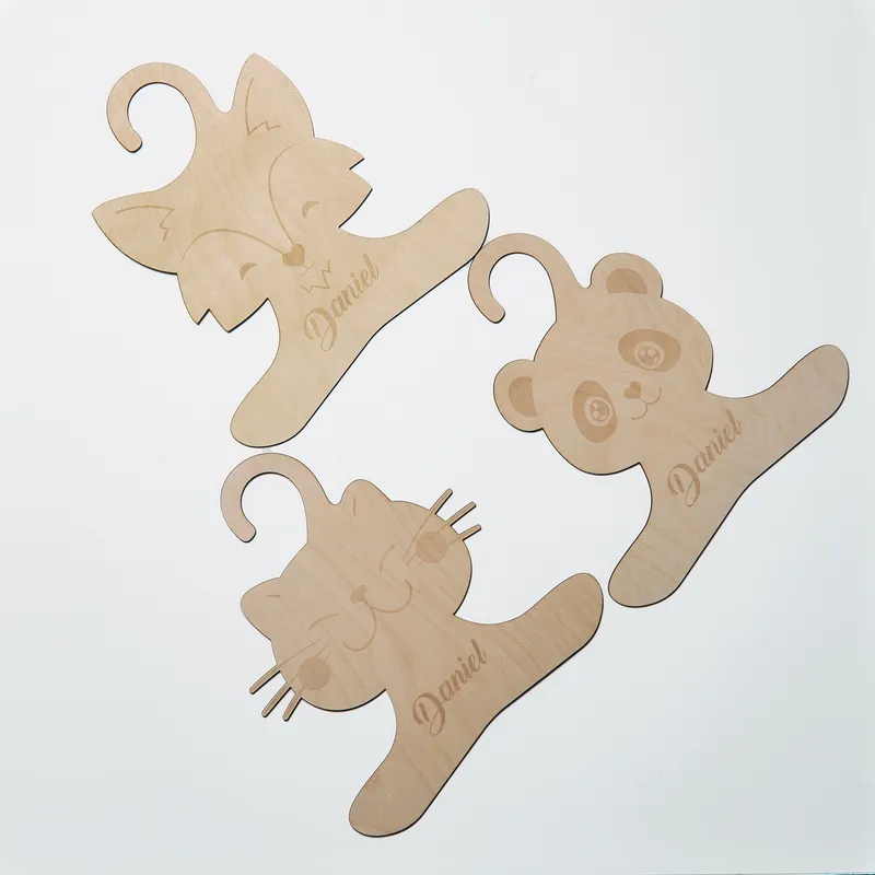 Personalized Animal Clothes Hangers for Baby