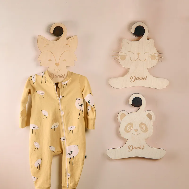 Personalized Animal Clothes Hangers for Baby