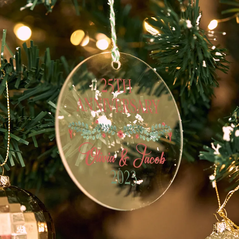 Personalized Anniversary Christmas Ornament
