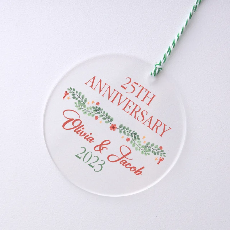 Personalized Anniversary Christmas Ornament