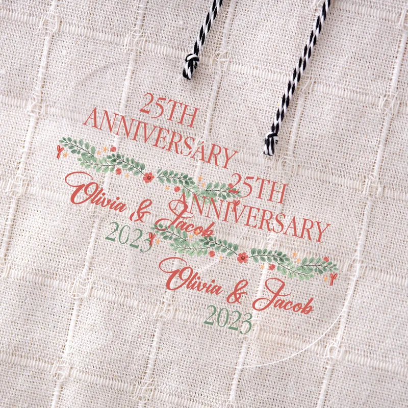 Personalized Anniversary Christmas Ornament