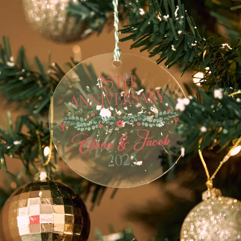 Personalized Anniversary Christmas Ornament