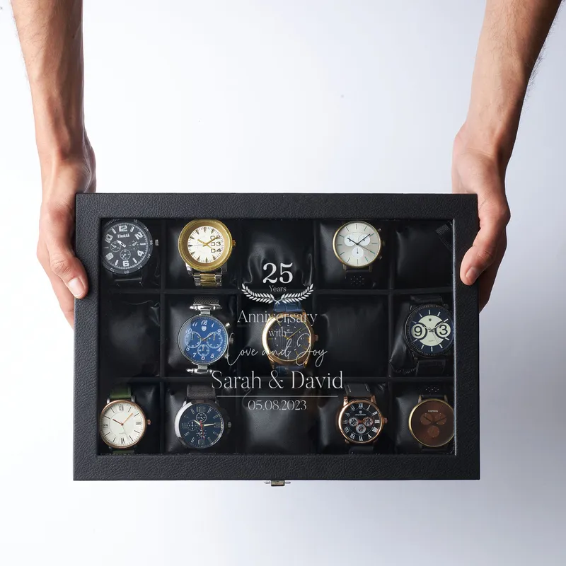 Personalized Anniversary Gift Luxury Watch Box