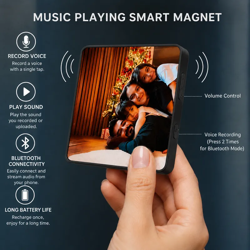 Personalized Anniversary Photo Music Player Fridge Magnet