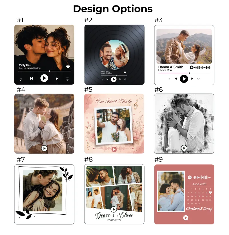 Personalized Anniversary Photo Music Player Fridge Magnet