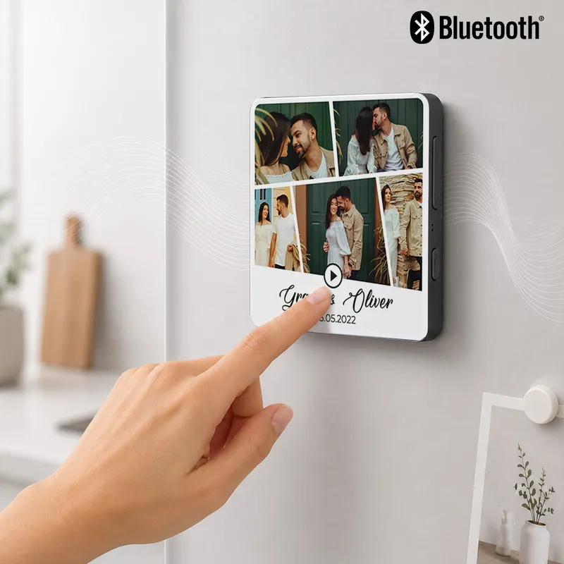 Personalized Anniversary Smart Fridge Magnet with Voice Recording