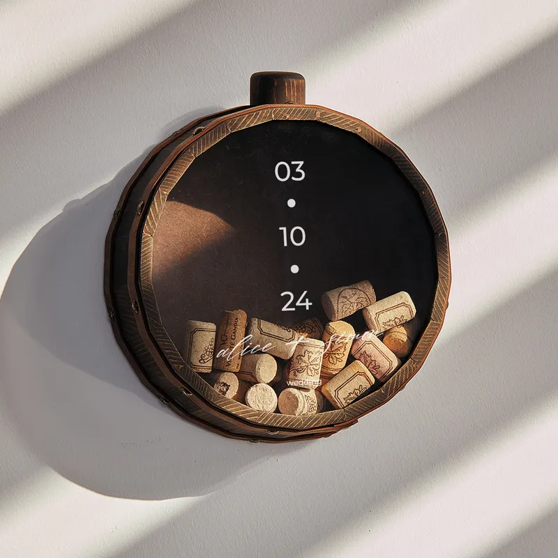 Personalised Anniversary Wine Cork Keeper Barrel