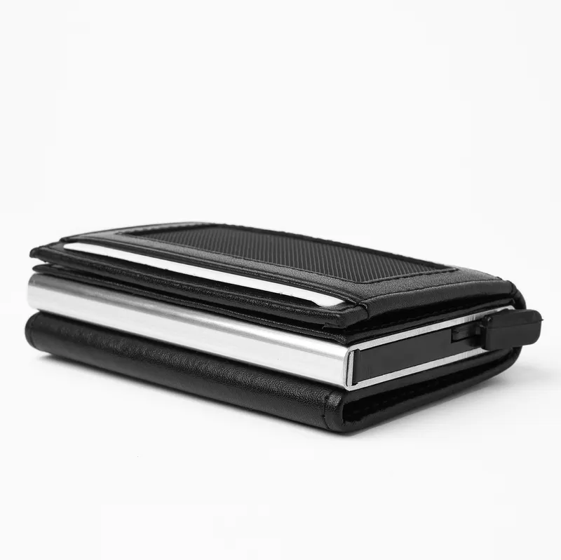 Personalised Leather Wallet with Silver Initial Emblem