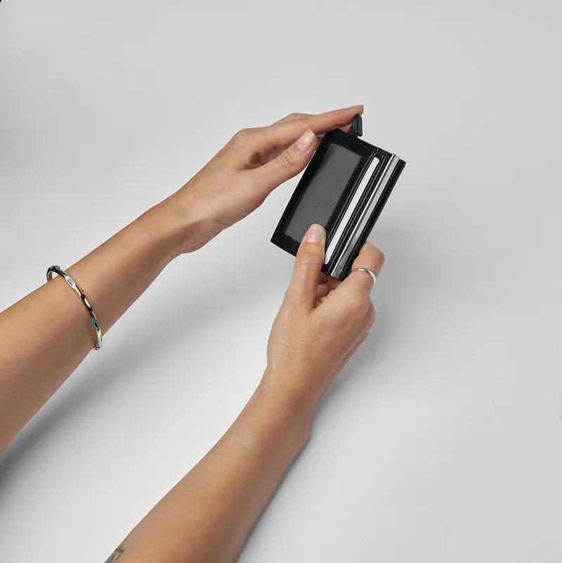 Personalised Leather Wallet with Silver Initial Emblem