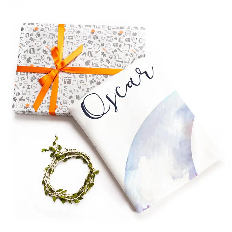 Personalised Baby Milestone Blanket with Moon and Stars Design