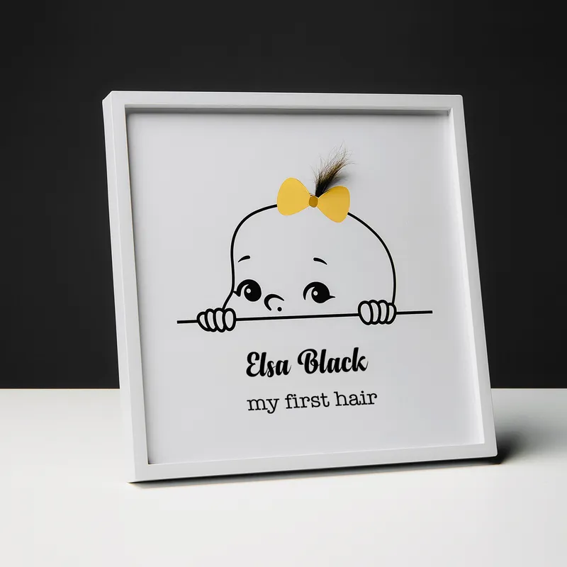 Personalised Baby's First Hair Memory Frame