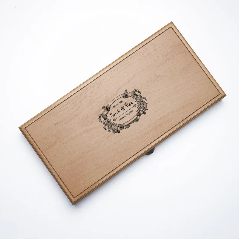 Personalised Beech Backgammon Set for Couples